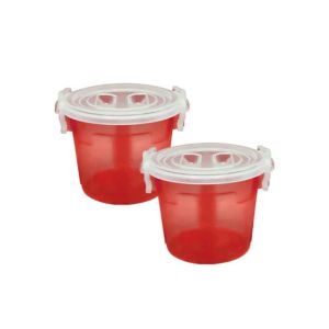 Appollo Handy Food Storage Container Small (Pack Of 2)-Red