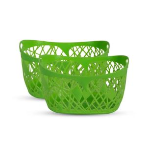 Appollo Grace Basket M-4 (Pack Of 2)-Green