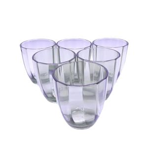 Appollo Real Acrylic Glass M-2 (Pack Of 6)-Natural