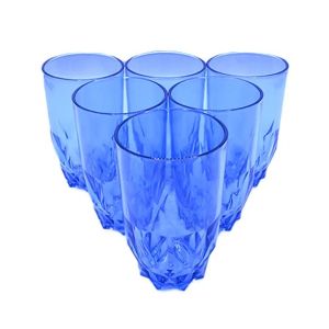 Appollo Party Acrylic Glass M-11 (Pack Of 6)-Blue