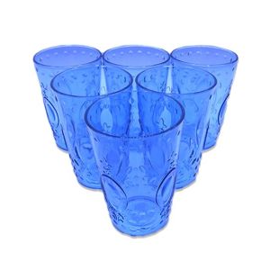 Appollo Party Acrylic Glass M-9 (Pack Of 6) -Blue