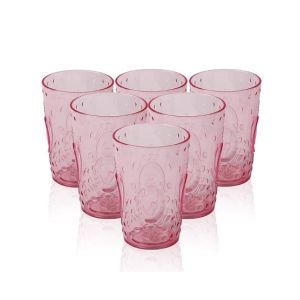 Appollo Party Acrylic Glass M-9 (Pack Of 6) -Pink