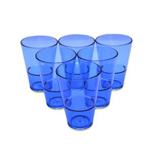 Appollo Party Acrylic Glass M-6 (Pack Of 6)-Blue