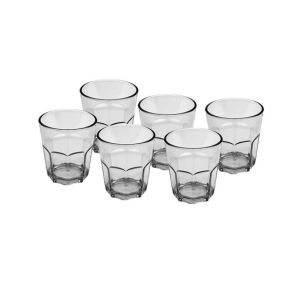 Appollo Party Acrylic Glass M-4 (Pack Of 6) -Natural