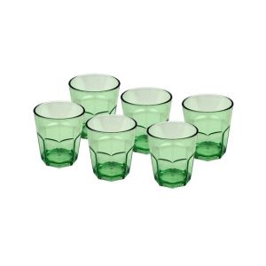 Appollo Party Acrylic Glass M-4 (Pack Of 6) -Olive Green