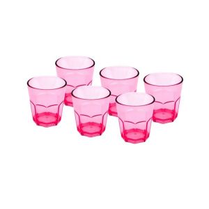 Appollo Party Acrylic Glass M-4 (Pack Of 6) -Pink