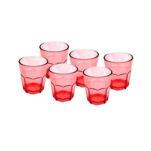 Appollo Party Acrylic Glass M-4 (Pack Of 6) -Red