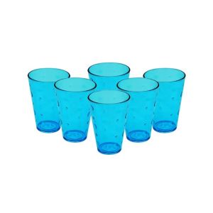 Appollo Party Acrylic Glass M-3 (Pack Of 6)-Blue