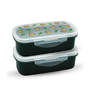 Appollo Bento Lunch Box M-2 (Pack Of 2)-Dark Green