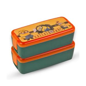 Appollo Bunny Lunch Box M-2 (Pack Of 2) -Dark Green