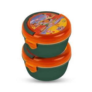 Appollo Bunny Lunch Box M-1 (Pack Of 2)-Dark Green