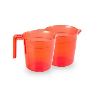 Appollo Transparent Glow Bath Mug (Pack Of 2)-Red