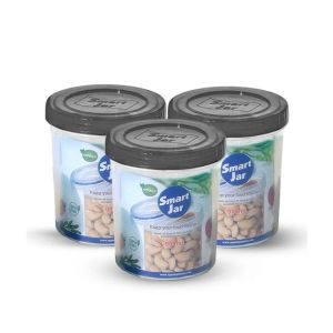 Appollo Smart Jar Large (Pack Of 3)-Smoke Grey