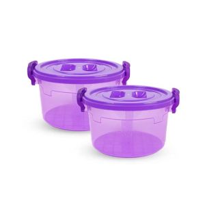 Appollo Handy Mini Food Storage Container Small (Pack Of 2)-Purple