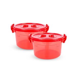 Appollo Handy Mini Food Storage Container Small (Pack Of 2)-Red