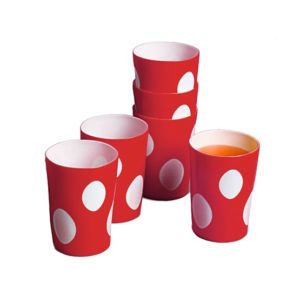 Appollo Twinkle Glass (Pack Of 6)-Red