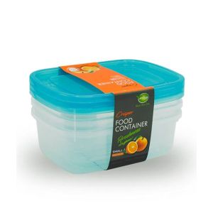 Appollo Crisper Food Container Small (Pack Of 3)-Light Blue