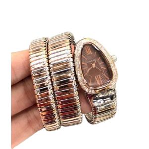 Charming Closet Snake Style Chain Women Watch-Dark Brown