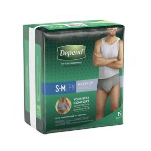 Depend Fit-Flex Underwear Small/Medium For Men 19 Pcs