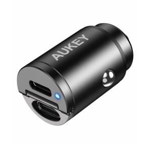 Aukey Dual Port USB-C 30W PD Car Charger (CC-A4)