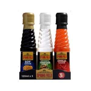 Springfield Soya Vinegar & Chilli Trio Pack 120ml