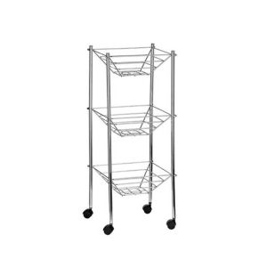 Premier Home 3 Tier Trolley Storage Cart Silver (509723)