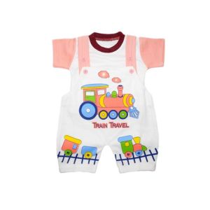 Komfy Train Travel Printed Unisex Romper For Kid's (NBN116)