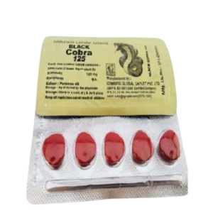 Health Hub India Black Cobra Delay Tablet 125mg  - 5 Tablets