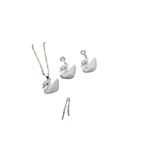 Azhari Traders Duck Locket Set-White