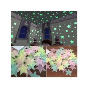 ShopEasy Glow In The Dark Stars Wall Stickers - Pack Of 4