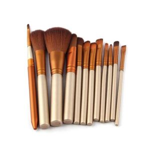 ShopEasy Aluminium Box Makeup Brushes Set - 12Pcs