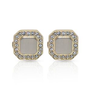 Cufflers Classic Octagon Shape Crystal Cufflinks – (0016)