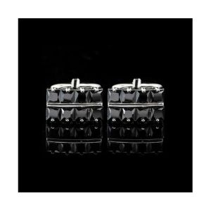 Cufflers Designer Black Rectangle French Cufflinks - (3018)