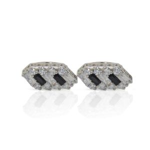 Cufflers Modern Silver Rectangle Cufflinks - (CU-3007)