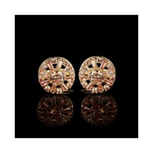 Cufflers Champagne Round Diamond Cufflinks (3016-A) 