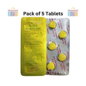 Health Hub 250mg India Black Cobra Delay Tablet - 5 Tablets