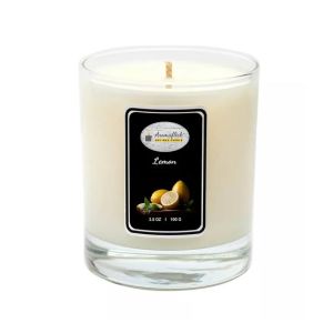 Aromaflick Lemon Soy Glass Candle 100 Gram