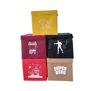 Araaish Foldable Printed Design Storage Box For Toys 5-Pcs