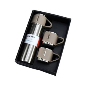 Promax Stainless Steel Cups For Hot and Cold Beverages 500ml Set Of 2-Silver