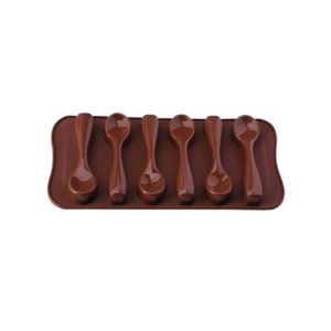 Promax Silicone Chocolate Spoons Mold 6 Cavity