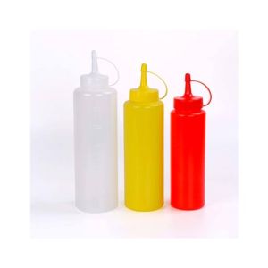 Promax Clear Plastic Squeeze Bottle Condiment Dispenser