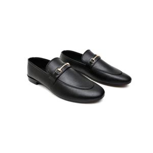 Hand Craft Collection Genuine Cow Leather Shoes For Men-Black