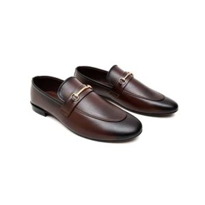 Hand Craft Collection Genuine Cow Leather Shoes For Men-Brown