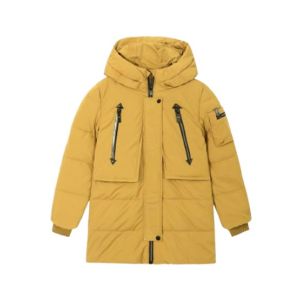 HnH Marketing Long Quilted Zipper Hoodie For Men Yellow-6-8 Year