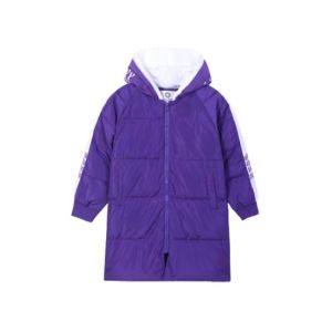 HnH Marketing Sleeve Panel Quilted Zipper Hoodie For Women Purple-4 Year