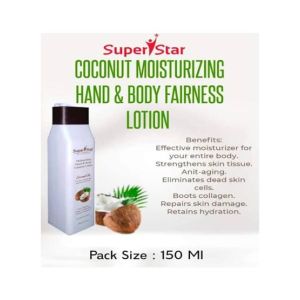 Super Star Coconut Moisturizing Hand & Body Fairness Lotion - 150ml