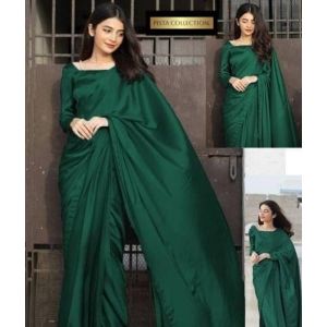 Pista Collection Imported Silk Saree Stuff-Green