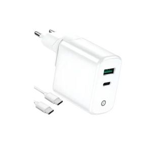 Infinix 20W Wall PD Charger With Type-C To Type-C Cable White (XC05)