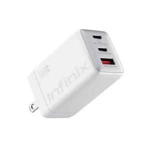 Infinix 68W Gan Charger With Type-C Cable (XDC95)-White