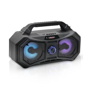 Faster Dazzle Super Bass Wireless Speaker With Flash Lite Black (DZ4)